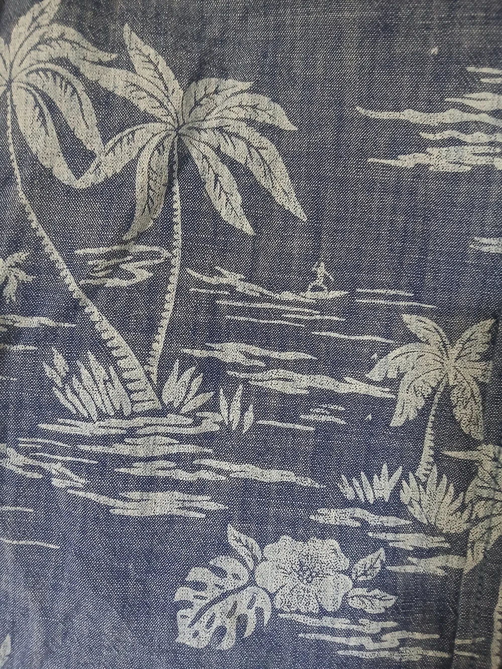 Kids GAP Blue Palm-Print Short-Sleeve Shirt